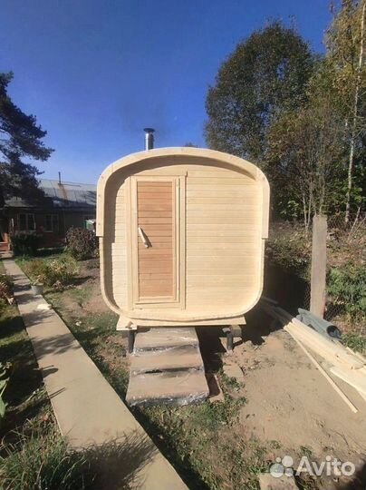 Баня бочка мобильная. Доставка и установка