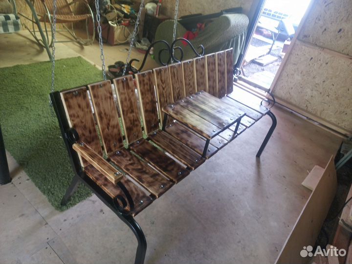 Лавка садовая со спинкой