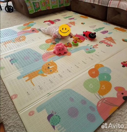 Детский коврик для ползания новый (заводской брак)