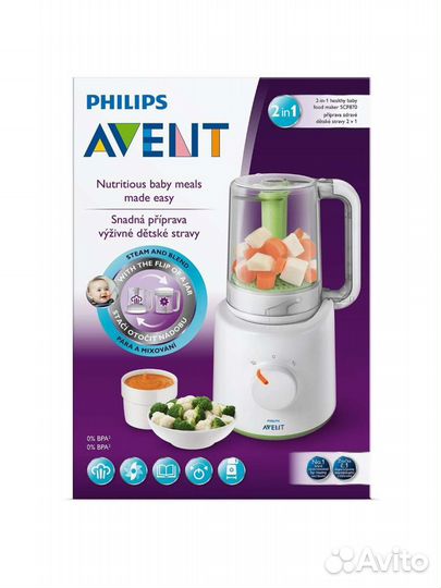 Пароварка блендер philips avent 2 в 1