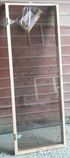 Дверь из термо стекла в парную, для бани