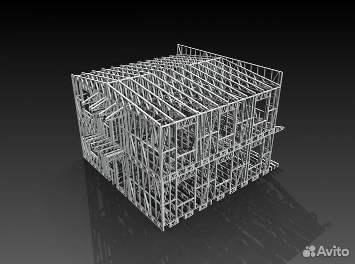 Лстк каркас торгово-офисного здания площадью 242 м