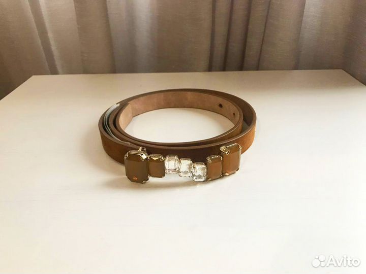 Ремень замшевый Uterque с пряжкой (р-р 75)