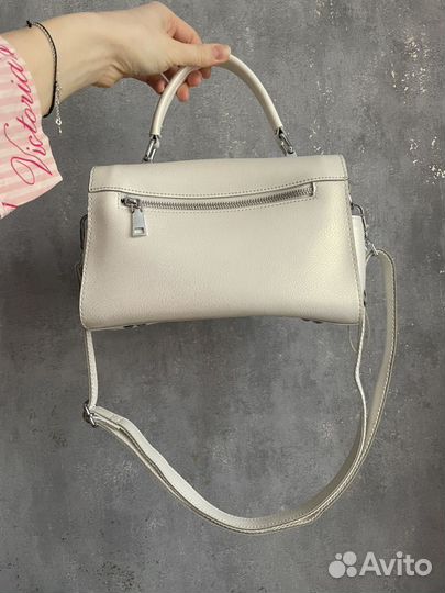 Сумка натуральная кожа белая