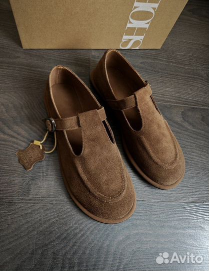 Лоферы the row натуральные замша туфли