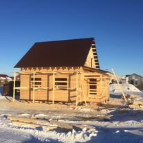 Домокомплект из бруса 7.5х11.5 м с террасой