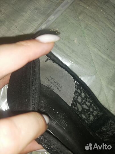 Туфли женские 38 размер черные италия