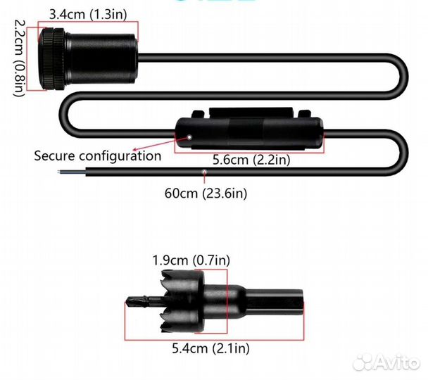Проекция логотипа Ниссан (врезной) в дверь авто