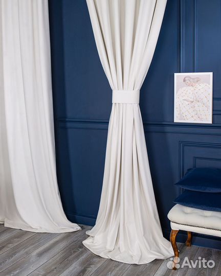 Шторы бархат Беллиссимо Пломбир