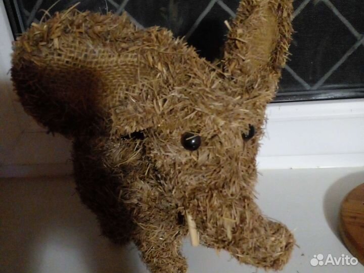 Кашпо. Слоник. Из натуральных материалов