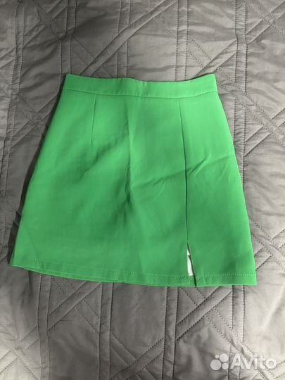 Юбка классика зеленая