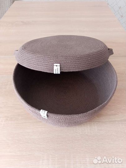 Хлебница,корзина с крышкой из хлопка