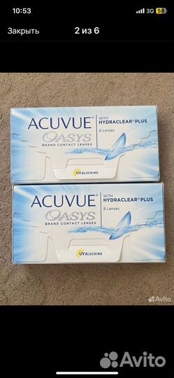 Контактные линзы acuvue -4.75