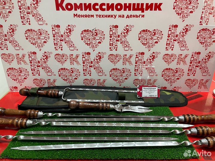 Набор шампуров в чехле ом1