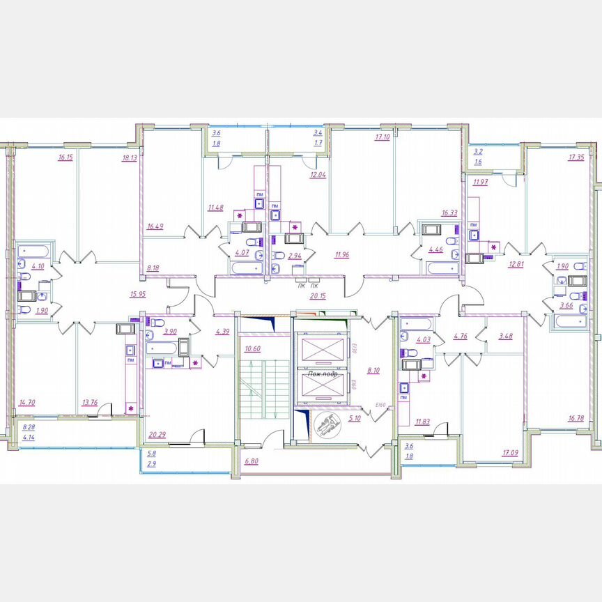 2-к. квартира, 66,1 м², 8/12 эт.