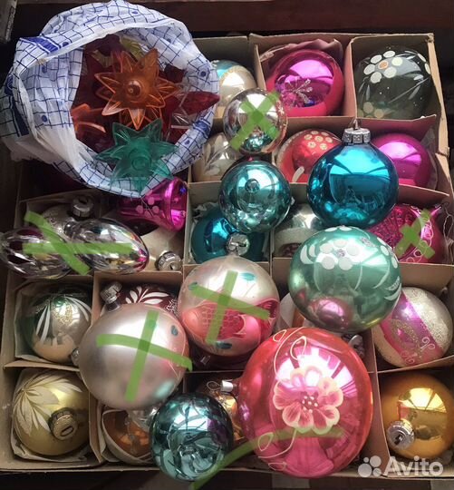 Шары новогодние плафоны от советской гирлянды