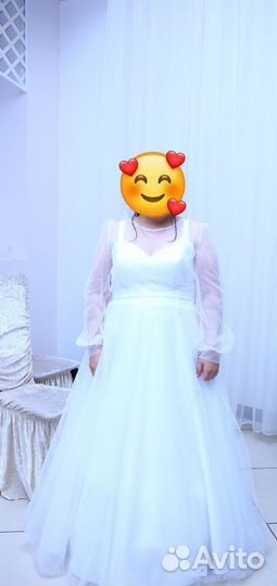Свадебное платье бу 50-52