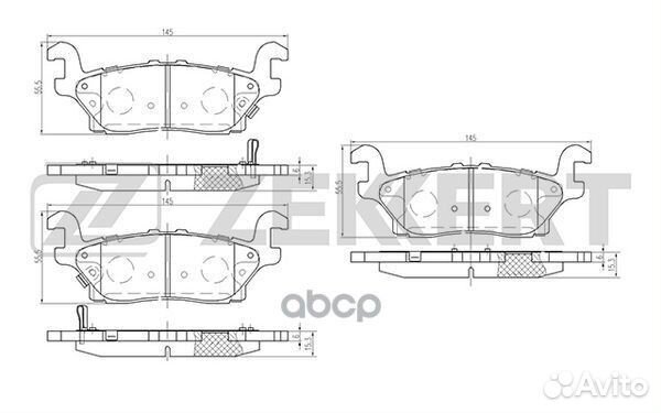 Колодки торм. диск. задн. Hummer H3 05- bs-1052