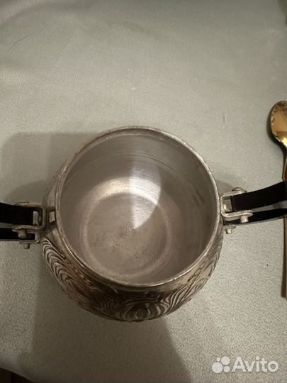 Сливочник и сахарница мельхиор