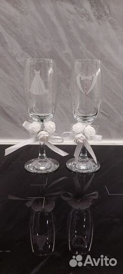 Свадебные фужеры новые