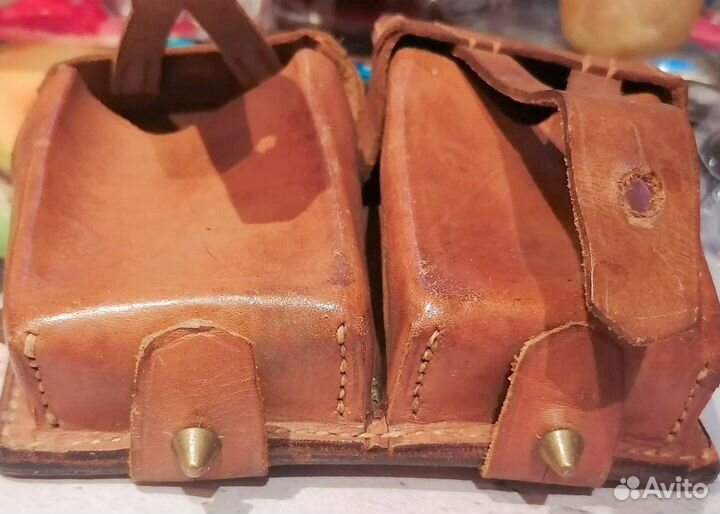 Кожанный ГДР-овский подсумок к винтовке Мосина