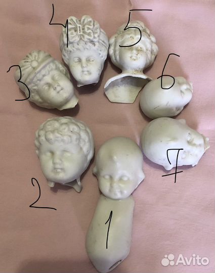 Антикварные головы, фигурки