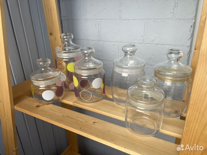 Банки для хранения для сыпучих продуктов стекло