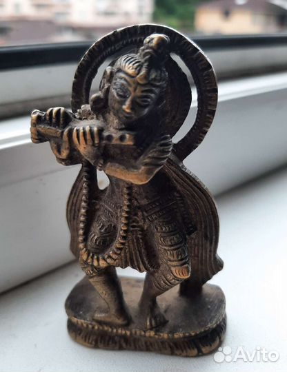 Статуэтка Кришна, латунь