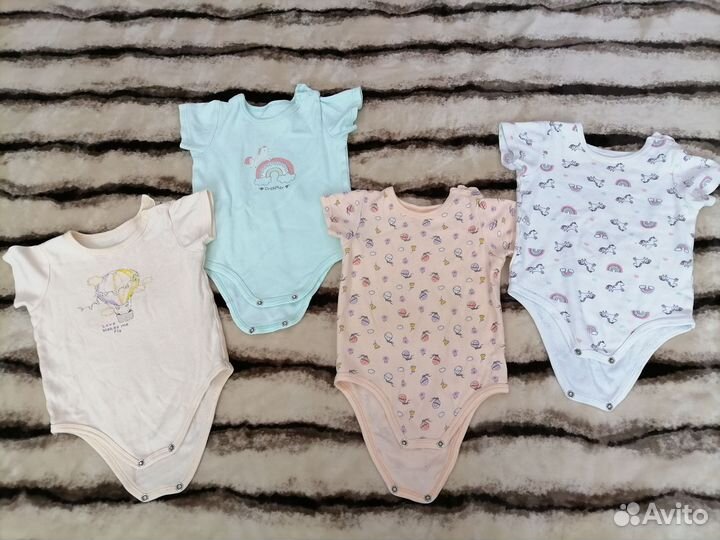 Боди с коротким рукавом 68-74