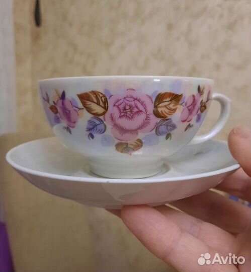 Сервиз чайный 19 предметов Дулевский фарфор, 1994