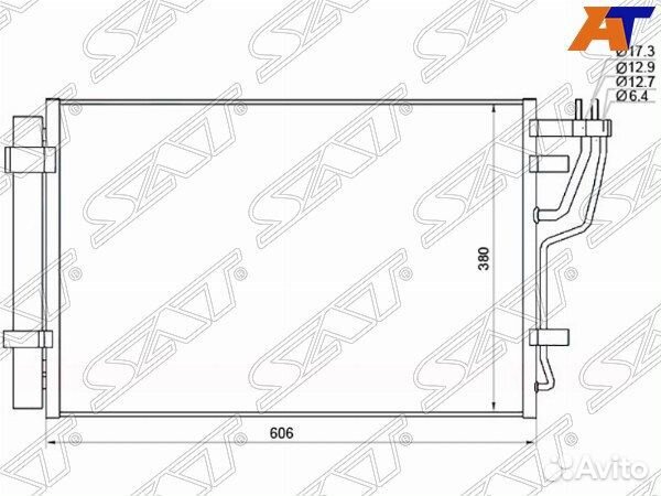 Радиатор кондиционера hyundai elantra IV 06-10, hy