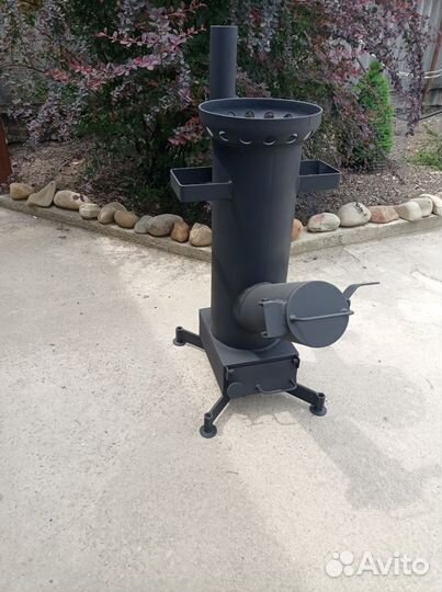 Печь для казана с трубой