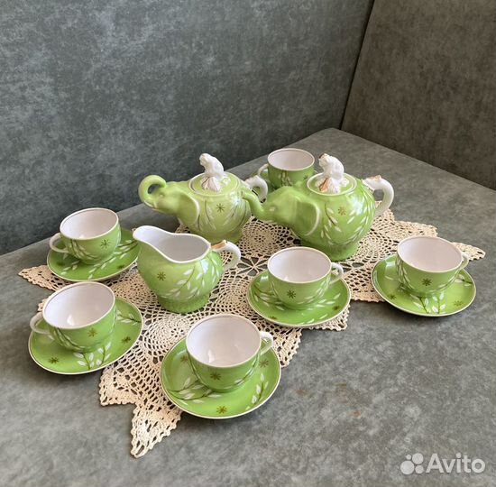 Сервиз детский СССР Дулево 1959г. Слоны и обезьяны