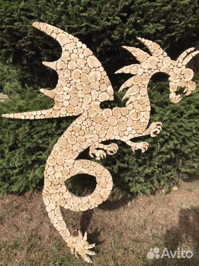 Панно изделия из можжевельника дракон