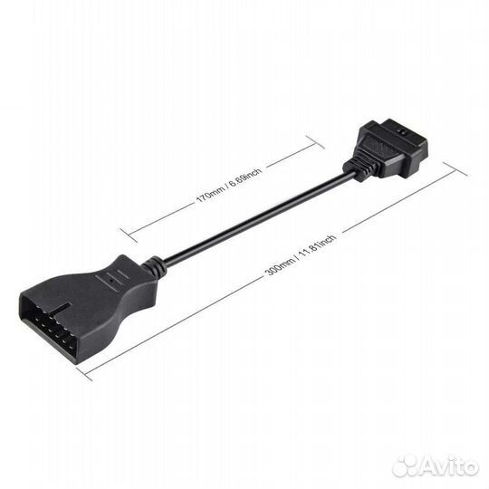 Переходникgm12pin на OBD2 Ваз Daewoo