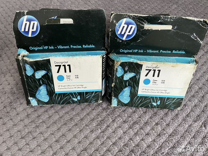 Картриджи hp 711 голубой