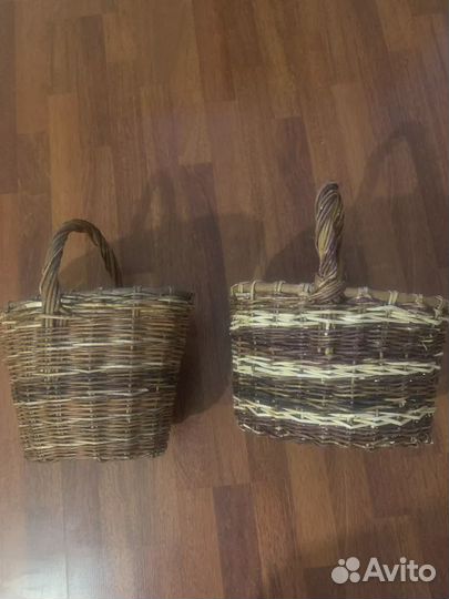 Старинные русские корзины для ягод,грибов плетёные