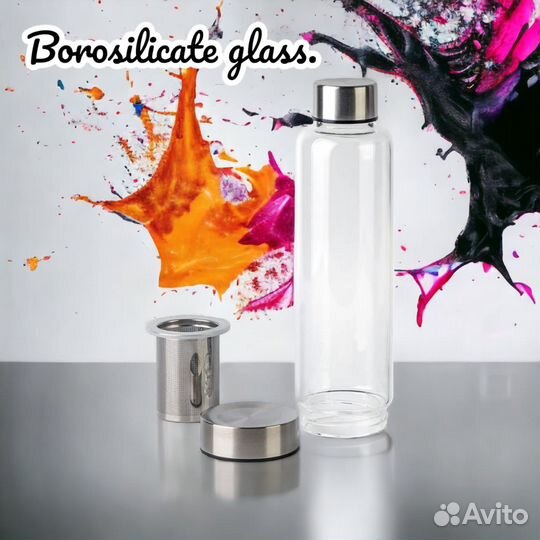 Термос термокружка чая стеклянной колбой 550 мл