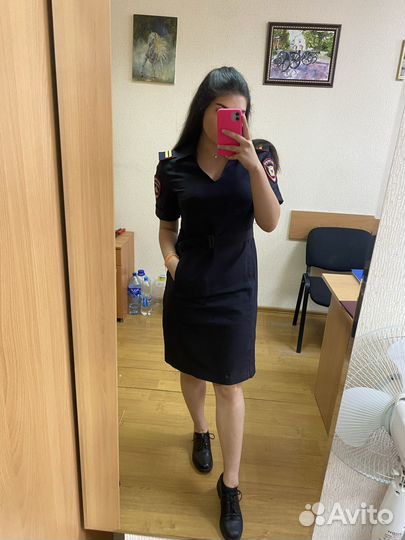 Платье форменное мвд с коротким рукавом женское