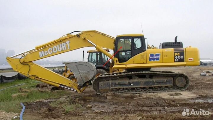 Стекло двери верхнее на экскаватор Komatsu PC400