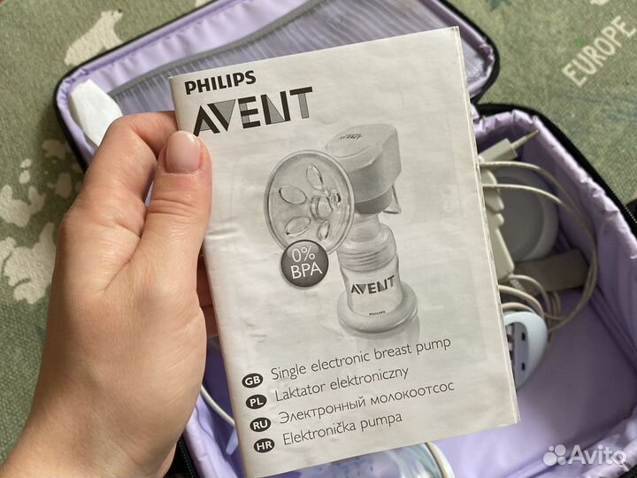 Электронный молокоотсос philips avent