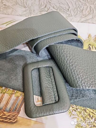 Кожаный ремень, пояс,Италия