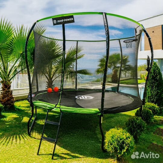 Батут Jump Power 14 ft Pro Inside Basket Green