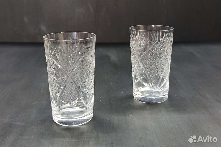 Хрустальные стаканы 2 штуки