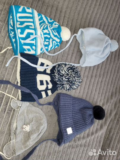 Шапочки на малыша с рождения до полугода