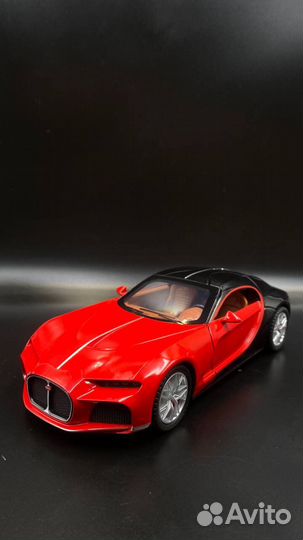 Металлическая машинка bugatti спортивная игрушка