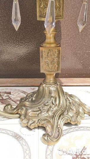 Лампа настольная бронза винтаж Бельгия