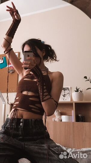 Митенки вязаные