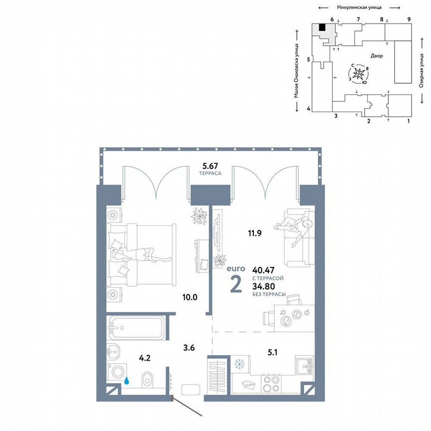 1-к. квартира, 36,5 м², 8/30 эт.