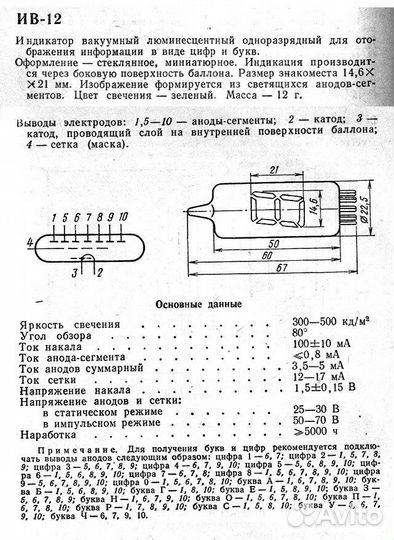 Радиолампа ив-12 новая